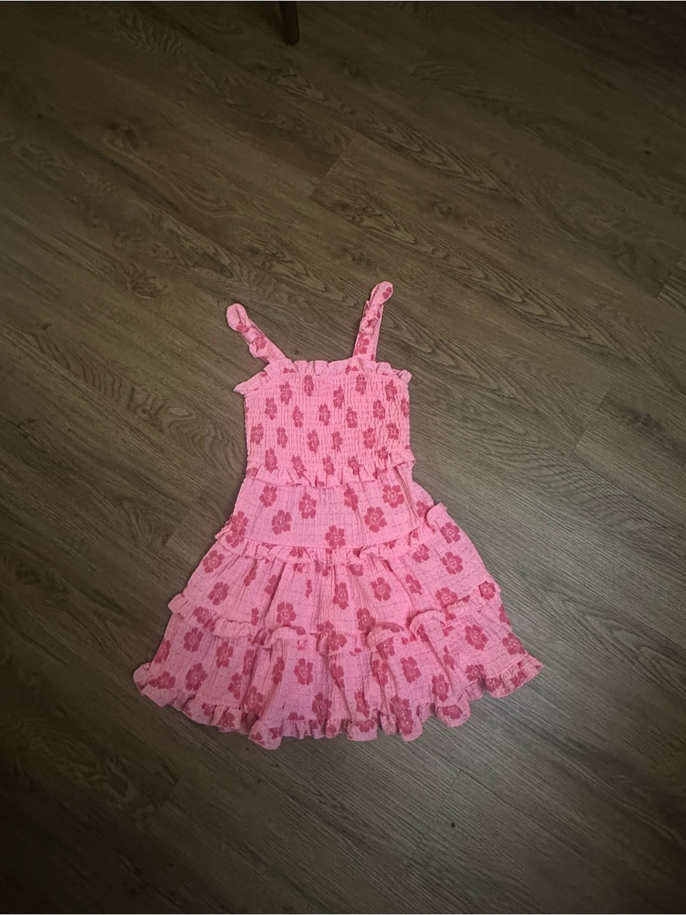 Derek Heart Pink Floral Tiered Sundress